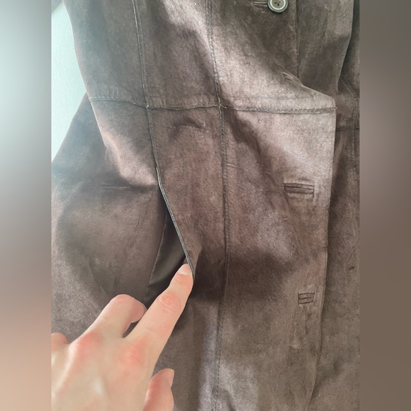 Lovely chocolate brown suede oversize jacket shacket - Size M - Picture 5 of 6